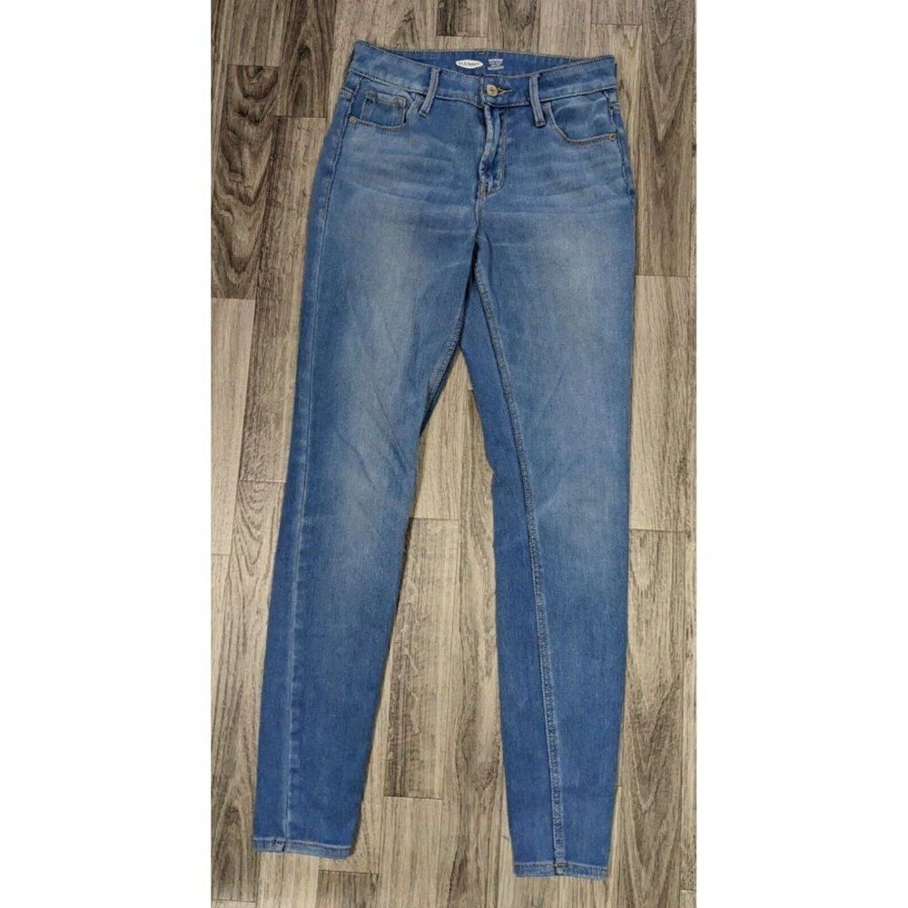 Old Navy Size 0 Rockstar Skinny High Rise 24/7 Sculpt Denim Blue Jeans‎